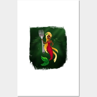 Spaghetti Mermaid Posters and Art